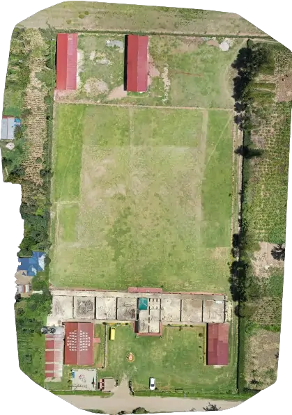 Drone-captured aerial view of Lakeview Heralds Academy campus