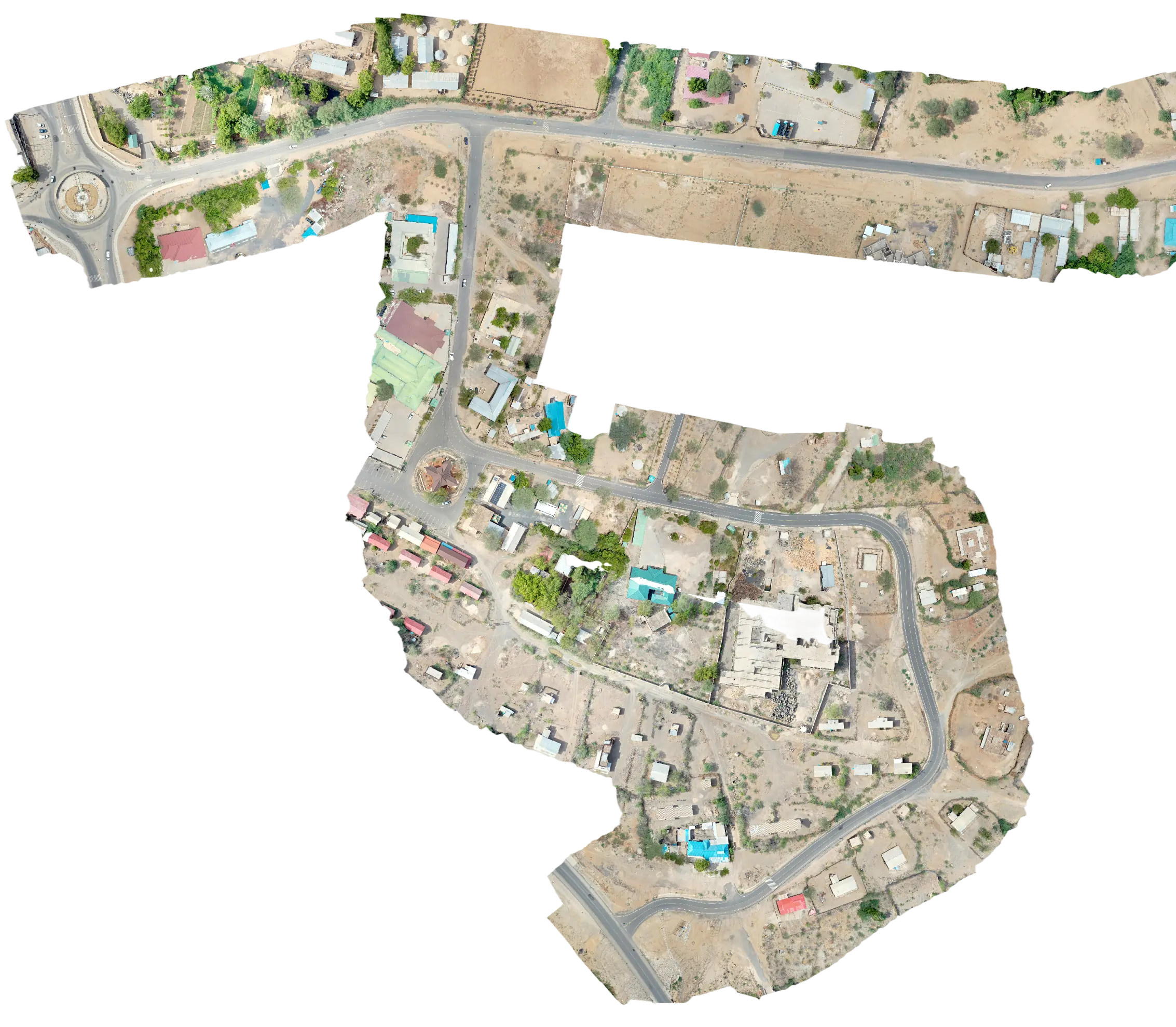 Sample orthomosaic from the 185 km Lodwar pipeline corridor topographical survey