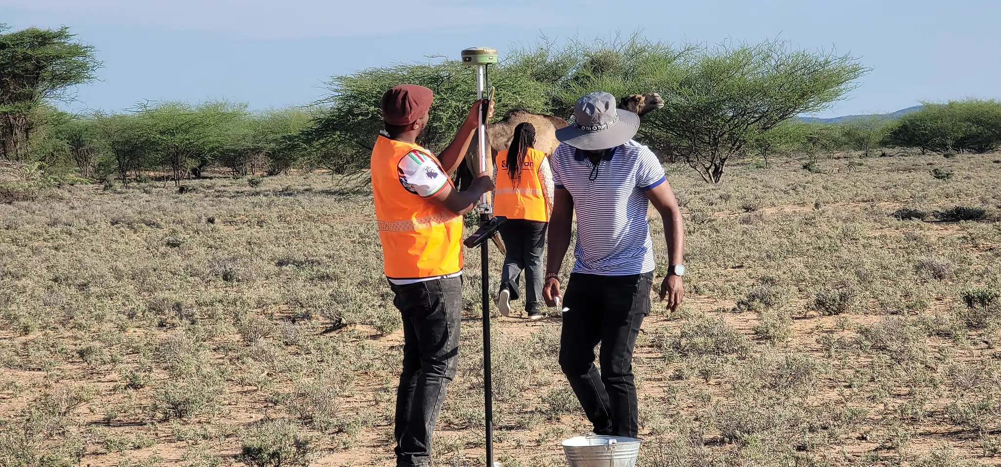 Serian survey team on-site during the Lodwar pipeline corridor field campaign